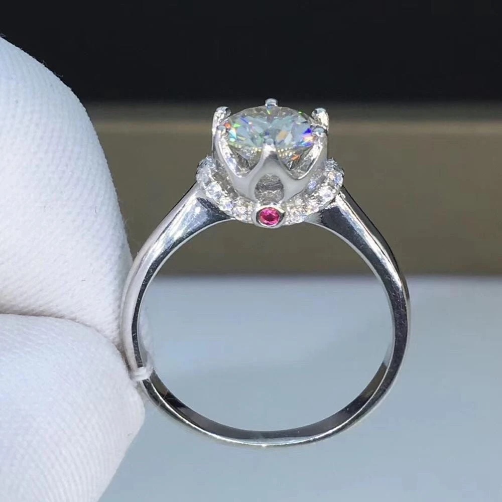 1.Carat Diamond Moissanite White Gold